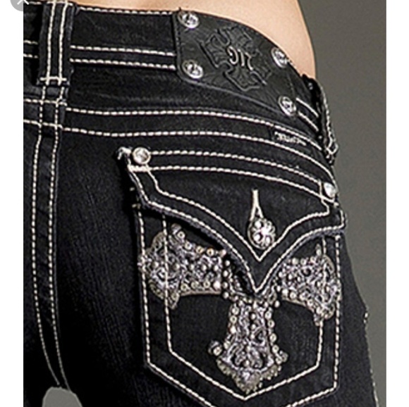 Miss Me Denim - 🔥Miss Me Dark Gothic skinny jeans
